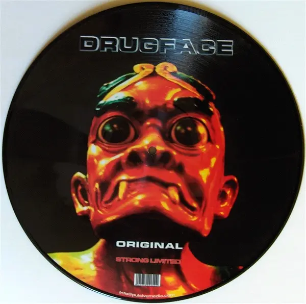 Überdruck - Drugface, Electronic, Hard Trance, 2001 - Pulsive, Germany, Vinyl 1x 12", Limited Edition, Picture Disc, 45 RPM