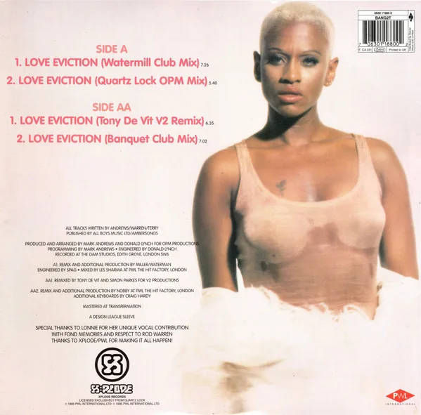 Album cover for Love Eviction by Quartzlock Featuring Lonnie Gordon
