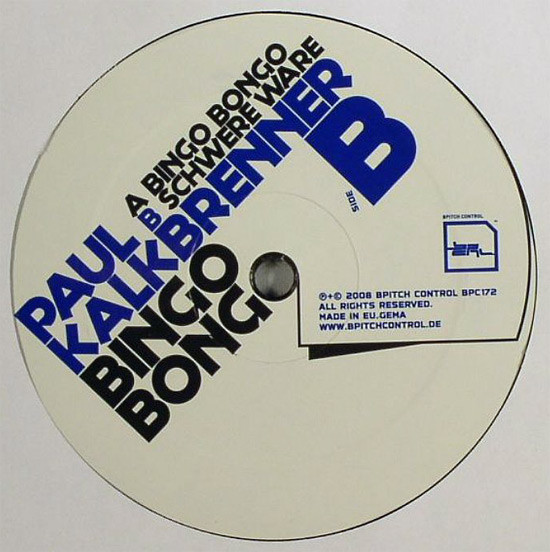 Paul Kalkbrenner - Bingo Bongo, Electronic, Minimal, Tech House, Techno, 2008 - BPitch Control, Germany, Vinyl 1x 12", 45 RPM