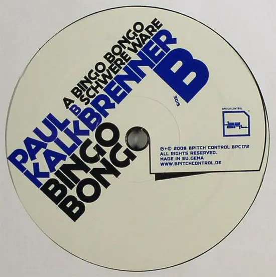 Paul Kalkbrenner - Bingo Bongo, Electronic, Minimal, Tech House, Techno, 2008 - BPitch Control, Germany, Vinyl 1x 12", 45 RPM