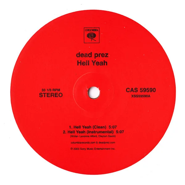Album cover for Hell Yeah by dead prez