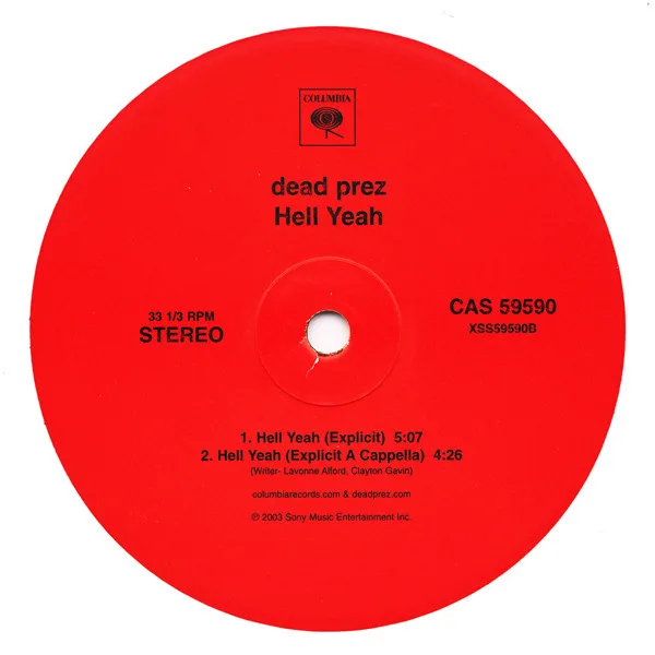 Album cover for Hell Yeah by dead prez