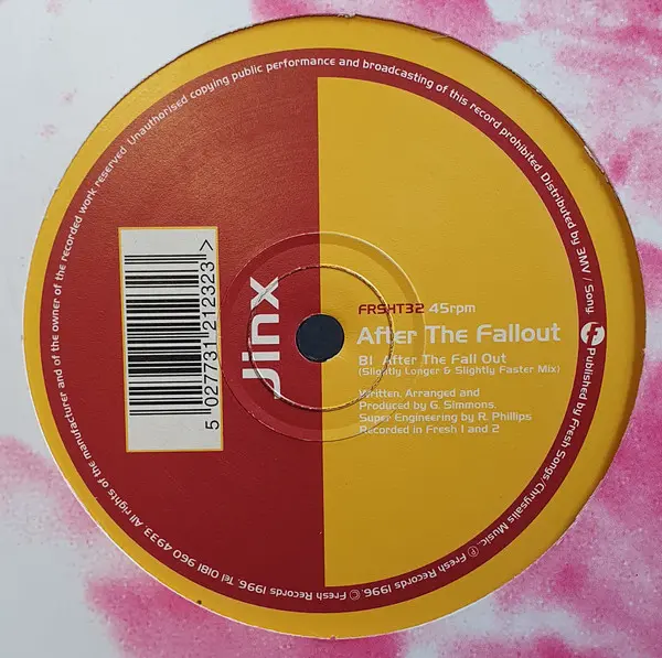 Jinx (2) - After The Fallout, Electronic, Progressive Trance, 1996 - Fresh, UK, Vinyl 1x 12", 45 RPM