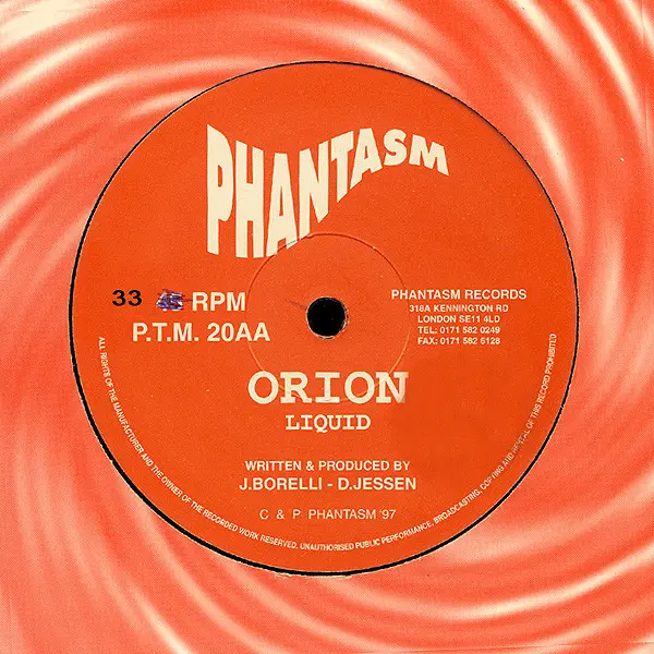 Orion (3) - Cynabs / Liquid - 1997 - Goa Trance - Phantasm Records - Vinyl 1x 12", 33 ⅓ RPM
