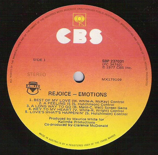 Album cover for Rejoice by Emotions, The