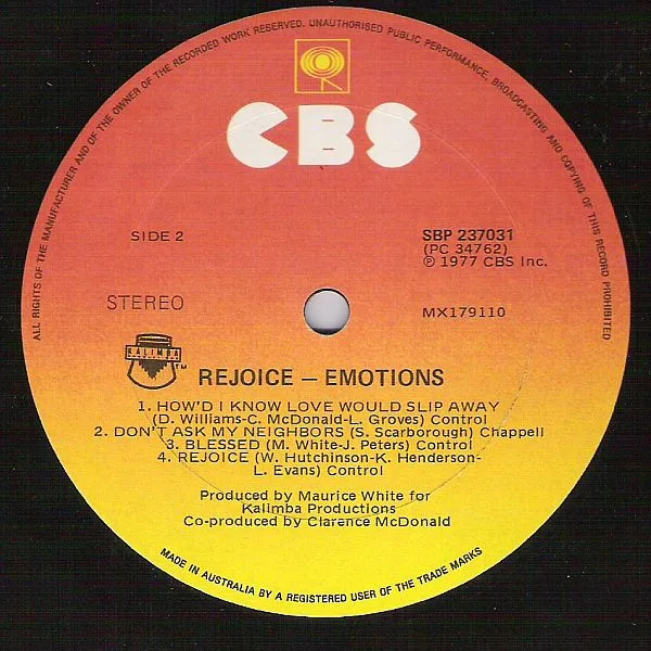 Album cover for Rejoice by Emotions, The