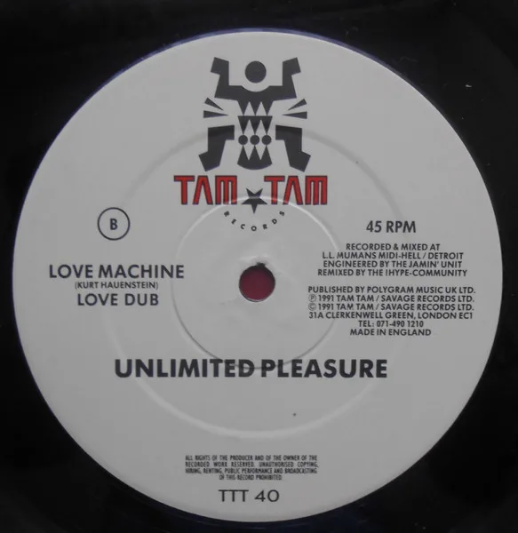 Album cover for Love Machine by Unlimited Pleasure