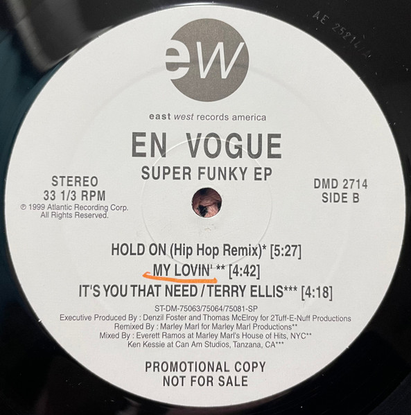 En Vogue - Super Funky EP, Hip Hop, RnB/Swing, 1999 - EastWest Records America, Japan, Vinyl 1x 12", 33 ⅓ RPM, EP, Promo, Uno