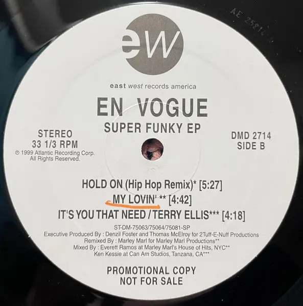 En Vogue - Super Funky EP, Hip Hop, RnB/Swing, 1999 - EastWest Records America, Japan, Vinyl 1x 12", 33 ⅓ RPM, EP, Promo, Uno