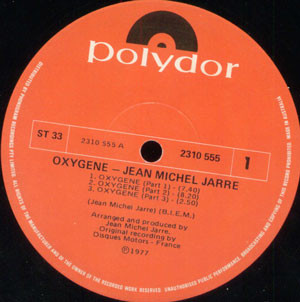 Jean-Michel Jarre - Oxygene, Electronic, Abstract, Ambient, 1977 - Polydor, Australia, Vinyl 1x LP, Album