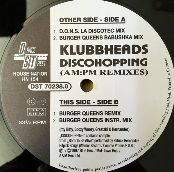 Album cover for Discohopping (AM:PM Remixes) by Klubbheads