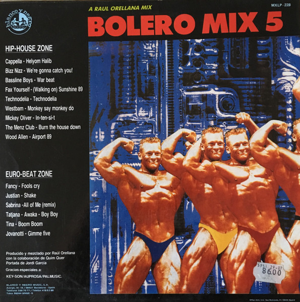 Various - Bolero Mix 5, Electronic, Acid House, Euro House, New Beat, Synth-pop, 1989 - Blanco Y Negro (2), Spain, Vinyl 1x L