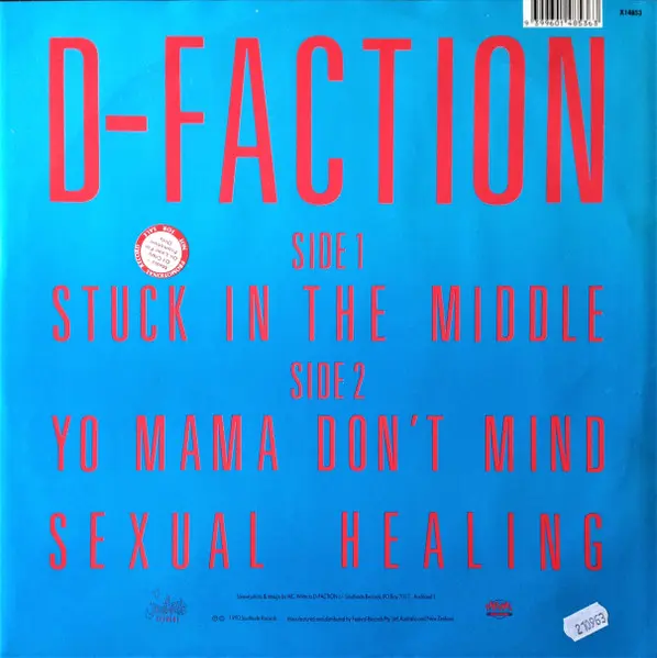 D-Faction - Stuck In The Middle, Funk / Soul, Soul, 1990 - Festival Records, Southside Records, New Zealand, Vinyl 1x 12"