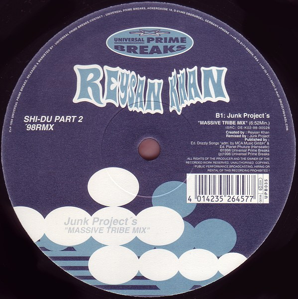 Reysan Khan - Shi-Du '98 Rmx, Electronic, Hard Trance, Techno, 1998 - Universal Prime Breaks, Germany, Vinyl 1x 12", 45 RPM P