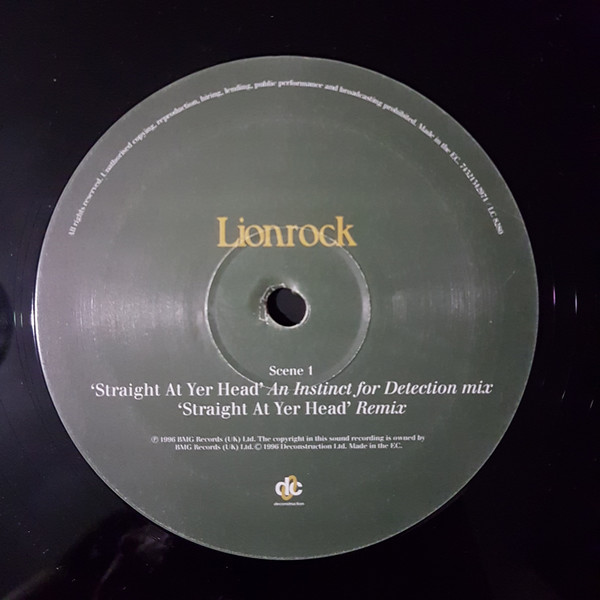 Lionrock - Straight At Yer Head - Act One, Electronic, Hip Hop, Big Beat, Techno, Trip Hop, 1996 - Deconstruction, UK & Europ