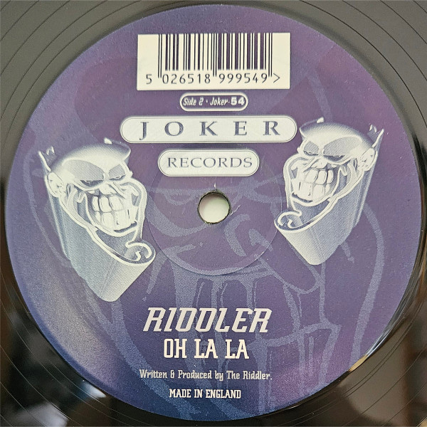 Riddler (16), The - The Bounce / Oh La La, Electronic, Drum n Bass, 1999 - Joker Records, UK, Vinyl 1x 12"