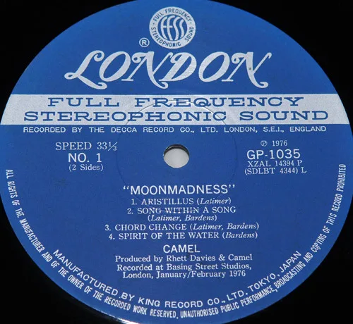 Album cover for Moonmadness by Camel