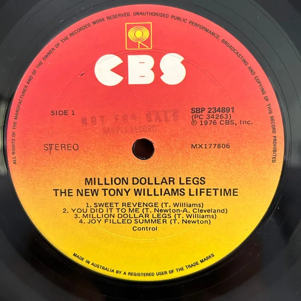 Album cover for Million Dollar Legs by New Tony Williams Lifetime, The
