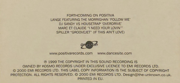 Novy vs. Eniac - Pumpin, Electronic, House, 2000 - EMI, Positiva, UK, Vinyl 1x 12", 33 ⅓ RPM, 45 RPM