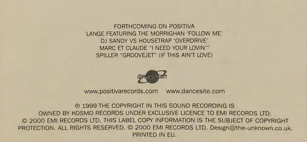 Novy vs. Eniac - Pumpin, Electronic, House, 2000 - EMI, Positiva, UK, Vinyl 1x 12", 33 ⅓ RPM, 45 RPM