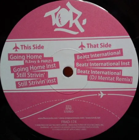 Album cover for Going Home / Still Strivin' / Beatz International by Tor (3)
