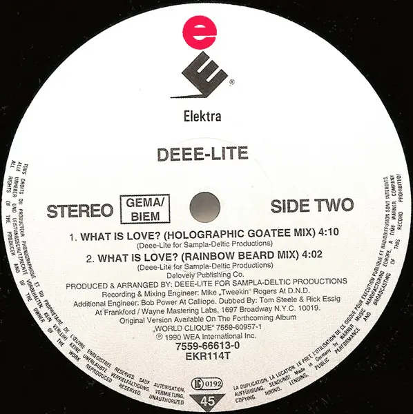 Deee-Lite - Groove Is In The Heart, Electronic, Disco, House, 1990 - Elektra, Europe, Vinyl 1x 12", 45 RPM, Repress