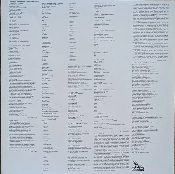 Album cover for An American Anthology by George Gershwin, Elliott Carter, Aaron Copland, Virgil Thomson, John Cage With Meriel Dickinson & Peter Dickinson