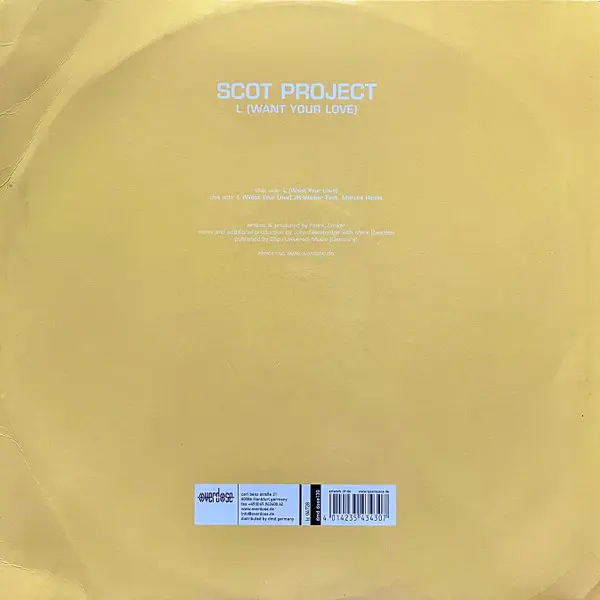 Album cover for L (Want Your Love) by DJ Scot Project