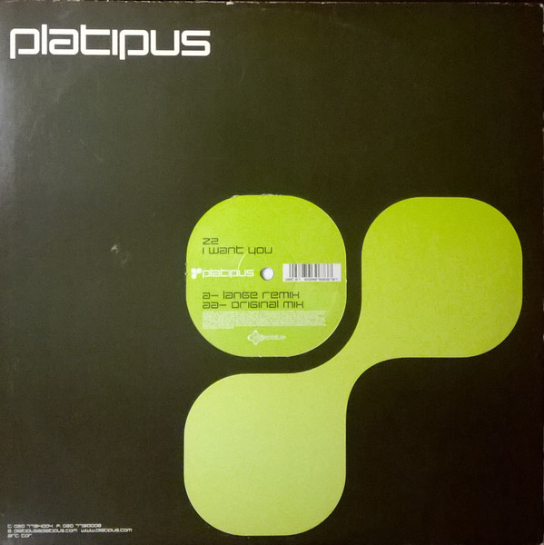 Z2 - I Want You, Electronic, Progressive Trance, Trance, 2000 - Platipus, UK, Vinyl 1x 12", 45 RPM