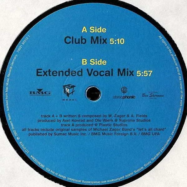 Album cover for Let's All Chant... Part 1 by DJ Valium Feat. Michael Zager