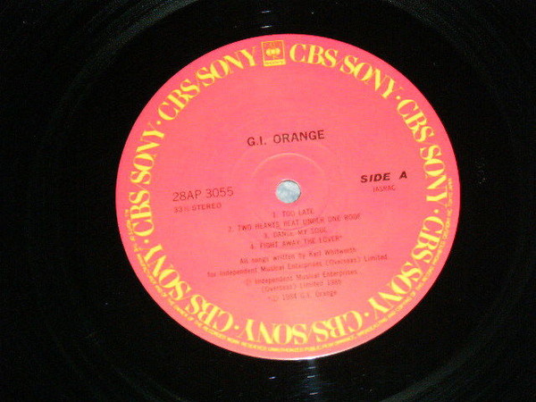 G.I. Orange - G.I. Orange, Electronic, New Wave, Synth-pop, 1985 - CBS/Sony, Japan, Vinyl 1x LP, Album