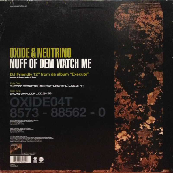 Album cover for Nuff Of Dem Watch Me by Oxide & Neutrino