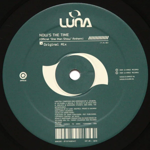 Album cover for Now's The Time (The Official "One Man Show" Anthem) by DJ Luna