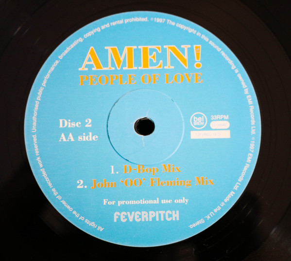 Amen! UK - People Of Love, Electronic, Euro House, House, 1997 - Feverpitch, UK, Vinyl 2x 12", 33 ⅓ RPM, Promo