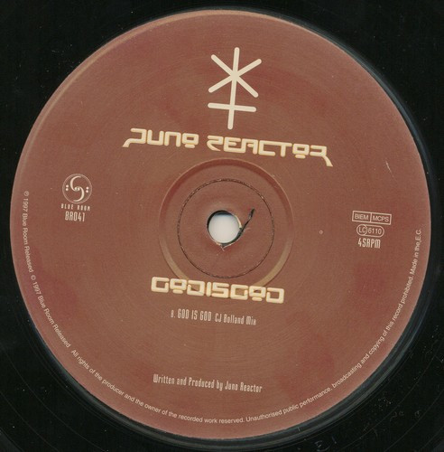 Juno Reactor - God Is God, Electronic, Techno, Trance, 1997 - Blue Room Released, UK, Vinyl 1x 12", 45 RPM