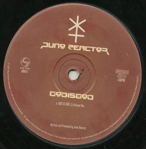 Juno Reactor - God Is God, Electronic, Techno, Trance, 1997 - Blue Room Released, UK, Vinyl 1x 12", 45 RPM
