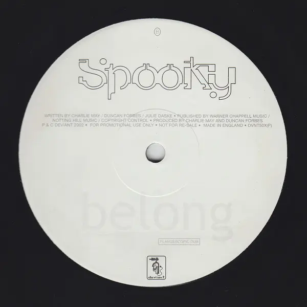 Spooky - Belong, Electronic, Ambient, Progressive House, Trance, 2002 - Deviant Records, UK, Vinyl 2x 12", 33 ⅓ RPM, Promo
