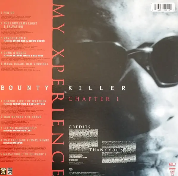 Bounty Killer - My Xperience Chapter 1, Hip Hop, Reggae, Dancehall, Ragga HipHop, 1996 - Blunt Recordings, TVT Records, VP Re
