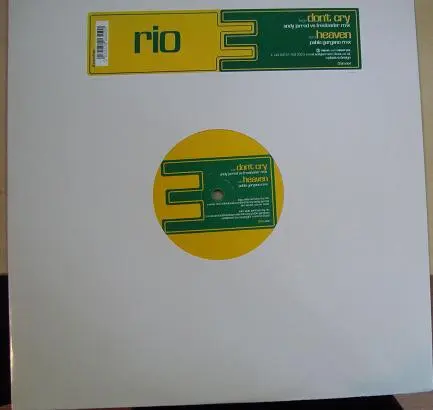 Rio (12) - Don't Cry / Heaven, Electronic, Progressive House, 2002 - 3Three Records, UK, Vinyl 1x 12"