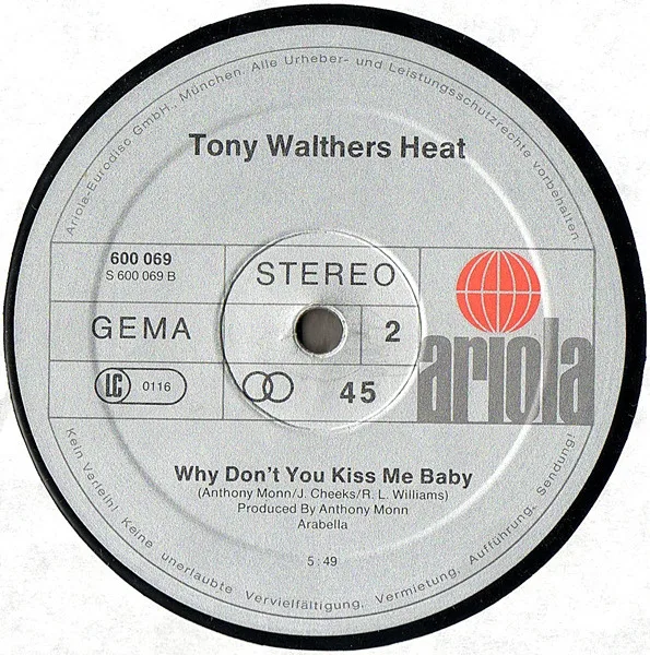Album cover for 1, 2, 3 (One Two Three) by Tony Walthers Heat