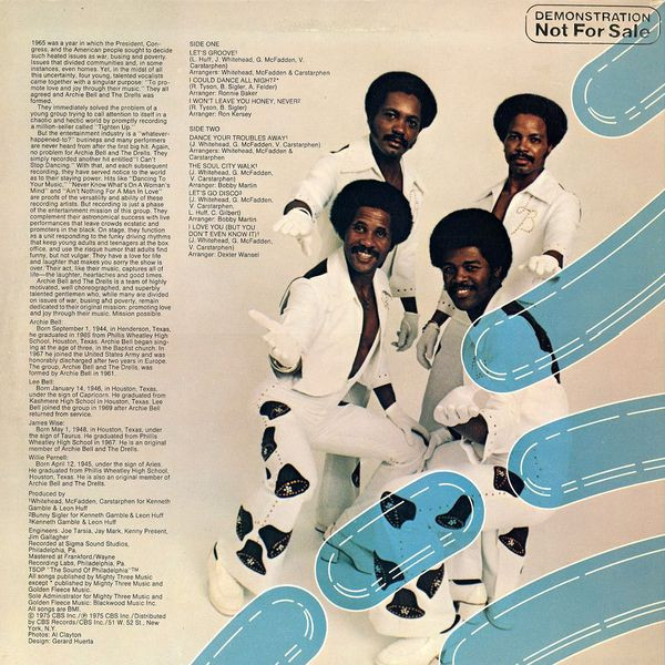Archie Bell & The Drells - Dance Your Troubles Away, Funk / Soul, Disco, Soul, 1975 - TSOP, US, Vinyl 1x LP, Album Pitman Pre