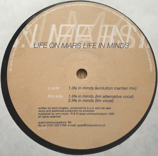 Album cover for Life In Minds by Life On Mars