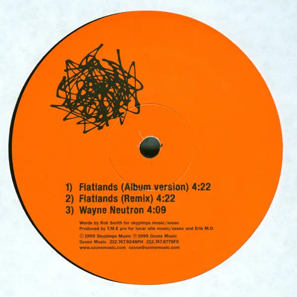 Sonic Sum - Callarama Gala B/W Flatlands, Electronic, Hip Hop, Downtempo, Experimental, Hip Hop, 1999 - Ozone Music, US, Viny