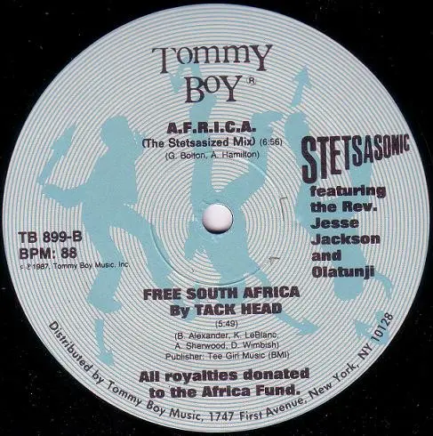 Stetsasonic Featuring The Rev. Jesse Jackson With Babatunde Olatunji And The Drums Of Passion - A.F.R.I.C.A., Electronic, Hip