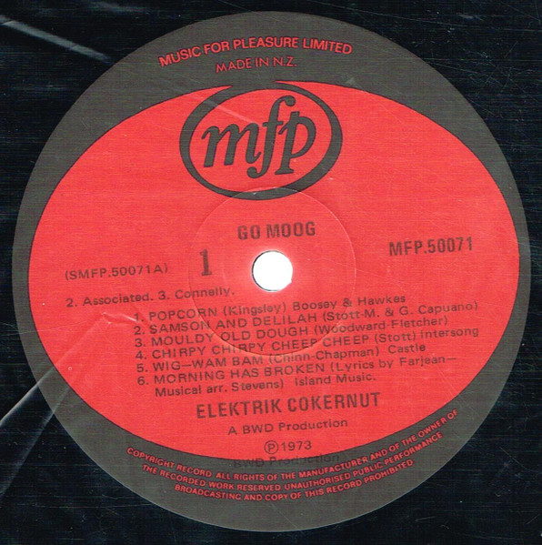 Electric Coconut - Go Moog!, Electronic, Pop, Synth-pop, 1973 - Music For Pleasure, New Zealand, Vinyl 1x LP