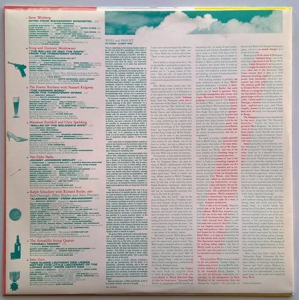 Album cover for Lost In The Stars (The Music Of Kurt Weill) by Various