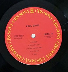 Paul Davis (3) - Paul Davis, Rock, Country Rock, Folk Rock, Soft Rock, 1980 - CBS/Sony, Japan, Vinyl 1x LP, Album