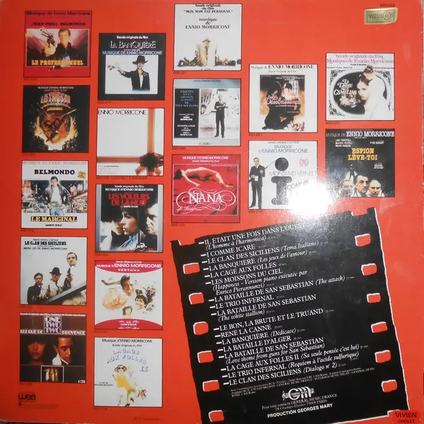 Ennio Morricone - Les Plus Belles Musiques D'Ennio Morricone Vol. 2, Jazz, Stage & Screen, Score, Soundtrack, Theme, 1980 - G