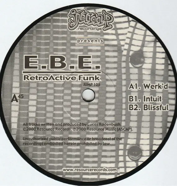 E.B.E. (2) - Retroactive Funk, Electronic, Deep House, Tech House, 2000 - Jump Recordings, US, Vinyl 1x 12", 33 ⅓ RPM, 45 RPM