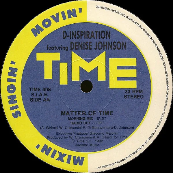 Album cover for Matter Of Time by D-Inspiration Featuring Denise Johnson